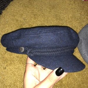 Navy Blue Brixton Fiddler Sailor Cap Hat